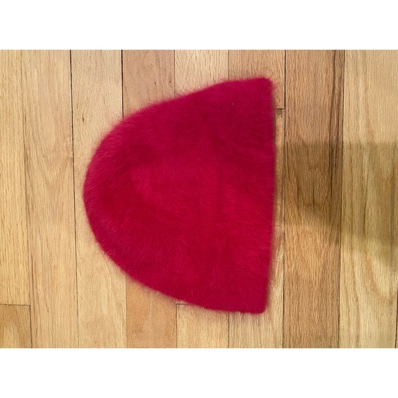 Pink Angora Rabbit Hair Hat - Picture 2 of 4